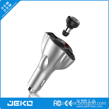 2017 China newest design car charger with bluetooth earphone car adapter